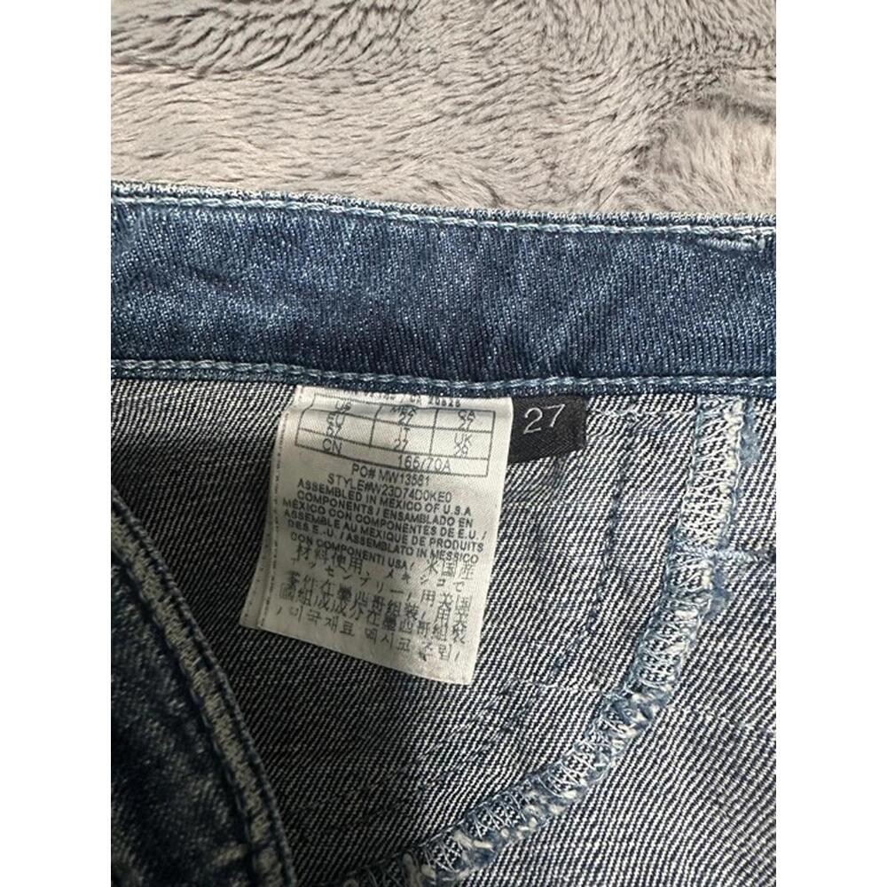 GUESS Denim Fringe Mini Skirt Size 27 - Picture 4 of 5